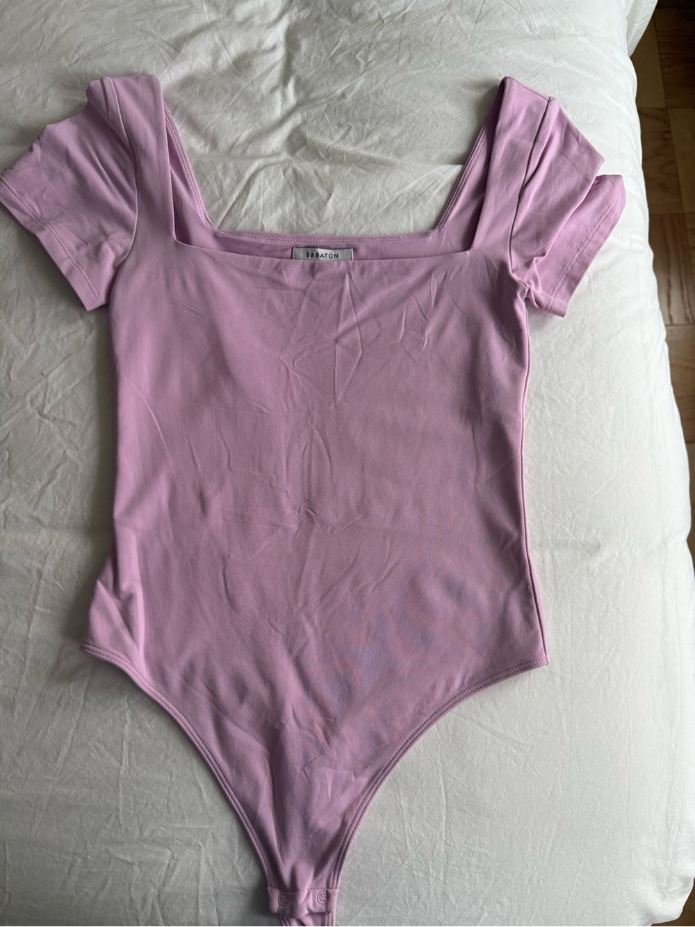 Babaton Lilac Square-Neck Bodysuit